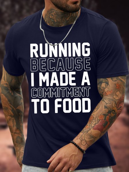 Men's Running Because I Made A Commitment To Food Funny Graphic Printing Cotton Casual Text Letters T-Shirt, Purplish blue, T-shirts
Men's Running Because I Made A Commitment To Food Funny Graphic Printing Cotton Casual Text Letters T-Shirt, Purplish blue, T-shirts