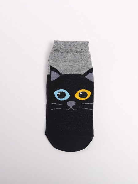 Daily Casual Cat And Dog Pattern Cotton Socks Fun Cartoon Accessories, Black, Socks
Daily Casual Cat And Dog Pattern Cotton Socks Fun Cartoon Accessories, Black, Socks