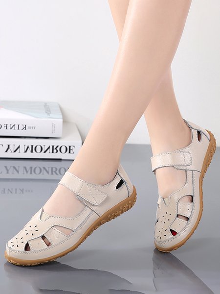 Hollow Breathable Velcro Von-slip Comfortable Soft Sandals Flat Shoes, Beige, Sandals
Hollow Breathable Velcro Von-slip Comfortable Soft Sandals Flat Shoes, Beige, Sandals