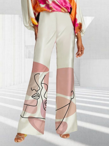 Elegant Abstract Asymmetrical Regular Fit Jumpsuit, As picture, Jumpsuits