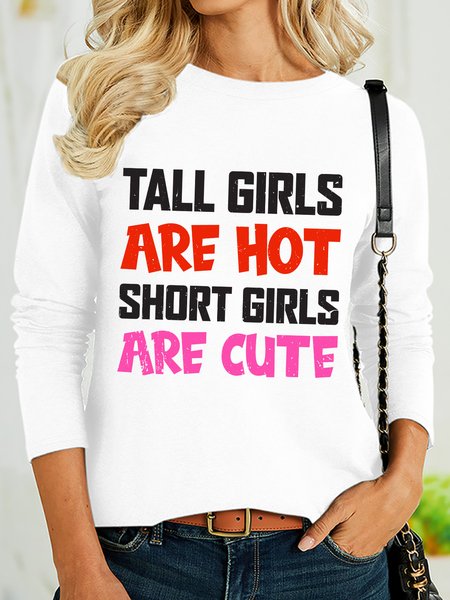 Lilicloth X Jessanjony Tall Girls Are Hot Short Girls Are Cute Women's Long Sleeve Top, White, Long sleeves
Lilicloth X Jessanjony Tall Girls Are Hot Short Girls Are Cute Women's Long Sleeve Top, White, Long sleeves