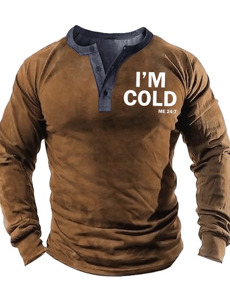 Men's I Am Cold Me 24:7 Funny Graphic Printing Text Letters Regular Fit Half Turtleneck Casual Top, Brown, Long Sleeves
Men's I Am Cold Me 24:7 Funny Graphic Printing Text Letters Regular Fit Half Turtleneck Casual Top, Brown, Long Sleeves