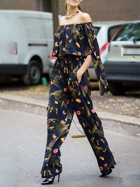 Half sleeve Elegant Floral Regular Fit Jumpsuit, Dark blue, Jumpsuits
Half sleeve Elegant Floral Regular Fit Jumpsuit, Dark blue, Jumpsuits