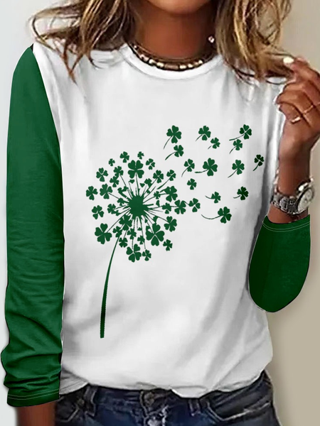 Women‘s Happy St. Patrick's Day Four-Leaf Clover Color Block Simple Long sleeve Shirt, Green, Long sleeves
Women‘s Happy St. Patrick's Day Four-Leaf Clover Color Block Simple Long sleeve Shirt, Green, Long sleeves