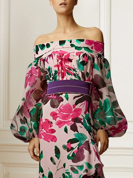 Regular Fit Cold Shoulder Elegant Lantern Sleeve Blouse, Flower, Blouses and Shirts
Regular Fit Cold Shoulder Elegant Lantern Sleeve Blouse, Flower, Blouses and Shirts