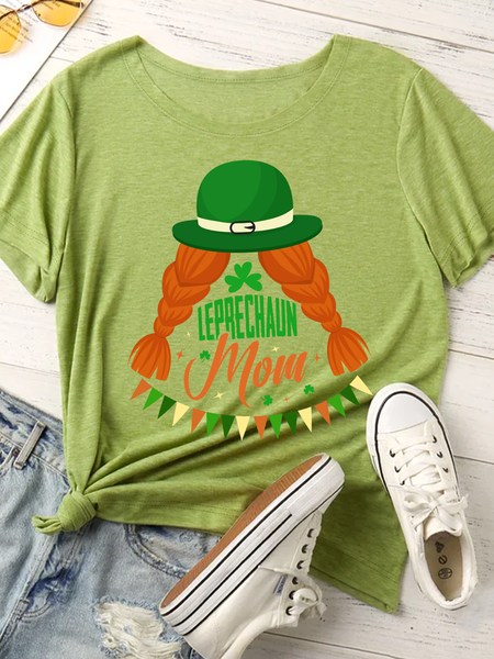

St. Patrick's Day Leprechaun Mom Women's T-Shirt, Green, T-Shirts