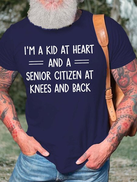 Men’s I’m A Kid At Heart And A Senior Citizen At Knees And Back Cotton Casual Text Letters T-Shirt, Deep blue, T-shirts
Men’s I’m A Kid At Heart And A Senior Citizen At Knees And Back Cotton Casual Text Letters T-Shirt, Deep blue, T-shirts