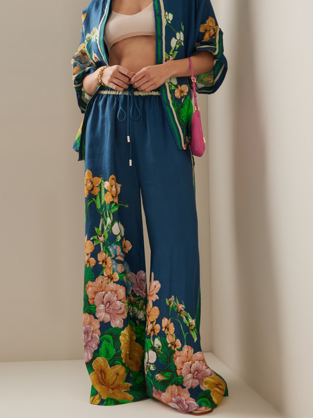 Regular Fit Elegant Fashion Pants, Blue, Pants