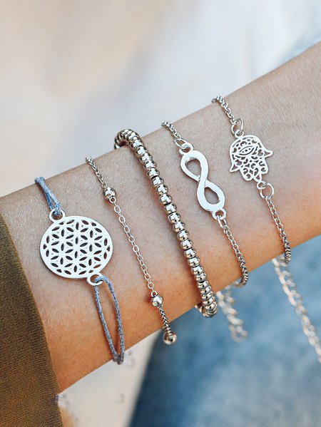5Pcs Boho Ethnic Pattern Leather Cord Multilayer Bracelet Set Vacation Beach Jewelry, As picture, Bracelets
5Pcs Boho Ethnic Pattern Leather Cord Multilayer Bracelet Set Vacation Beach Jewelry, As picture, Bracelets