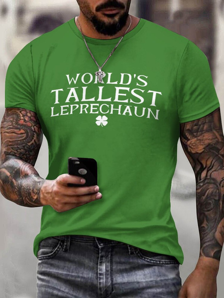 Men's St. Patrick's Day Green Four-Leaf Clover Funny Graphic Printing Text Letters Casual Loose Crew Neck T-Shirt, T-shirts
Men's St. Patrick's Day Green Four-Leaf Clover Funny Graphic Printing Text Letters Casual Loose Crew Neck T-Shirt, T-shirts