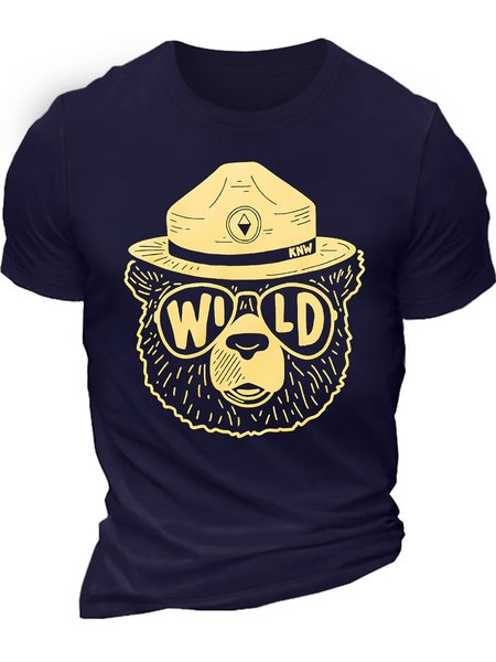 Men's Wild Outdoor Bear Funny Graphic Printing Crew Neck Casual Cotton Text Letters T-Shirt, Purplish blue, T-shirts
Men's Wild Outdoor Bear Funny Graphic Printing Crew Neck Casual Cotton Text Letters T-Shirt, Purplish blue, T-shirts