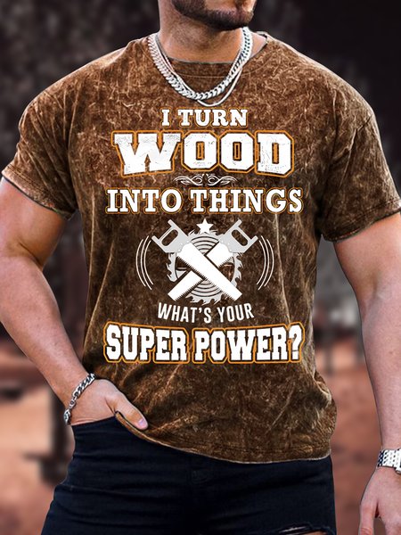 Men's I Turn Wood Into Things Super Power Funny Wood Working Graphic Printing Loose Crew Neck Text Letters Casual T-Shirt, Brown, T-shirts
Men's I Turn Wood Into Things Super Power Funny Wood Working Graphic Printing Loose Crew Neck Text Letters Casual T-Shirt, Brown, T-shirts