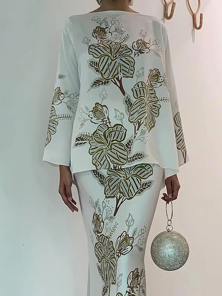 Elegant Loose Boat Neck Long sleeve Blouse, White, Blouses and Shirts
Elegant Loose Boat Neck Long sleeve Blouse, White, Blouses and Shirts