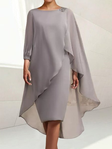 Elegant Chiffon Stitching High Elastic Split Joint Wedding Guest Formal Dress, Gray purple, Formal Dresses
Elegant Chiffon Stitching High Elastic Split Joint Wedding Guest Formal Dress, Gray purple, Formal Dresses