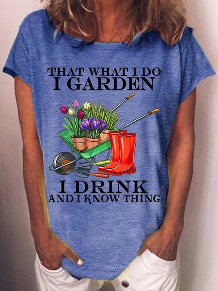 Women’s I garden I drink and I know thing Crew Neck Casual T-Shirt, Blue, T-shirts
Women’s I garden I drink and I know thing Crew Neck Casual T-Shirt, Blue, T-shirts