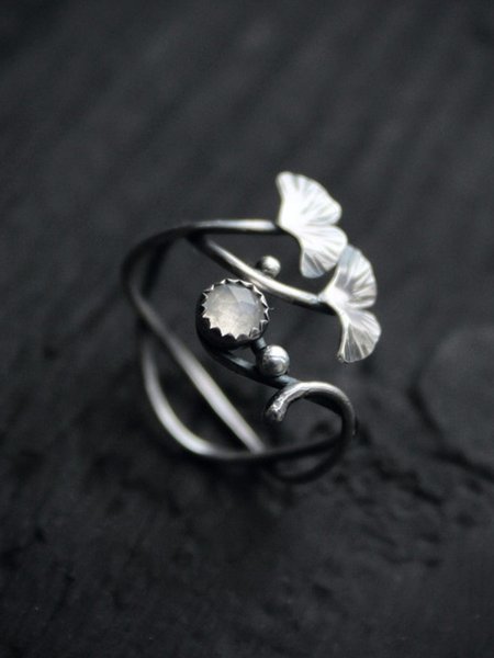 Retro Natural Crystal Ginkgo Leaf Ring Daily Ethnic Dress Women's Jewelry, Silver, Rings
Retro Natural Crystal Ginkgo Leaf Ring Daily Ethnic Dress Women's Jewelry, Silver, Rings