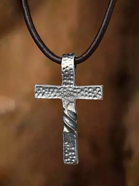 Vintage Silver Cross Jesus Leather Strap Necklace For Men Women Casual Jewelry, Necklaces
Vintage Silver Cross Jesus Leather Strap Necklace For Men Women Casual Jewelry, Necklaces
