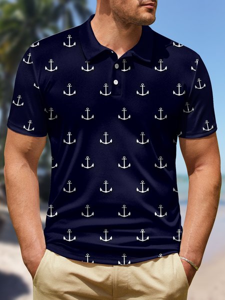 Men's Seaman Anchor Tropical Hawaii Art Print Polo Collar Urban Regular Fit Polo Shirt, As picture, T-shirts
Men's Seaman Anchor Tropical Hawaii Art Print Polo Collar Urban Regular Fit Polo Shirt, As picture, T-shirts