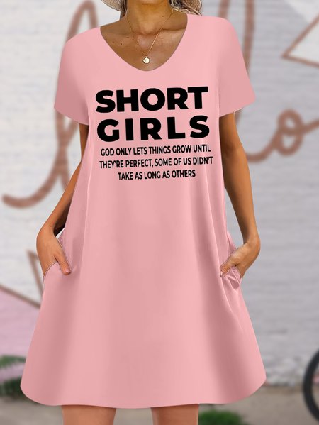 Women's Short Girl Funny Graphic Printing Text Letters Casual V Neck Loose Dress, Pink, Dresses
Women's Short Girl Funny Graphic Printing Text Letters Casual V Neck Loose Dress, Pink, Dresses