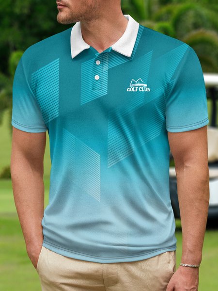 Ombre Abstract Geometric Button Short Sleeve Golf Polo Shirt, Lake blue, Polo Shirts
Ombre Abstract Geometric Button Short Sleeve Golf Polo Shirt, Lake blue, Polo Shirts