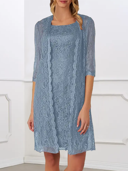 Lace Urban Crew Neck Regular Fit Two-Piece Set MOTHER OF THE BRIDE DRESS, Blue, Formal Dresses
Lace Urban Crew Neck Regular Fit Two-Piece Set MOTHER OF THE BRIDE DRESS, Blue, Formal Dresses
