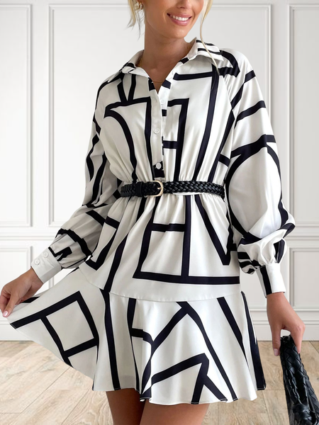 Floral Vacation Boat Neck Dress, As picture, Mini Dresses