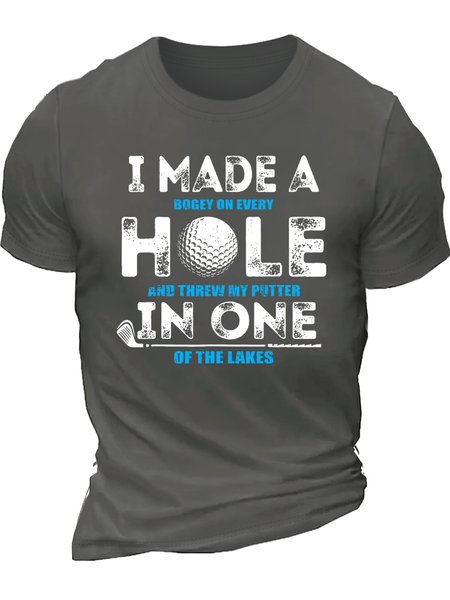 Men’s I Made A Hole In One Golf Crew Neck Regular Fit Casual Text Letters T-Shirt, Deep gray, T-shirts
Men’s I Made A Hole In One Golf Crew Neck Regular Fit Casual Text Letters T-Shirt, Deep gray, T-shirts