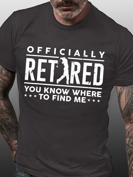 Men’s Officially Retired You Know Where To Find Me Text Letters Casual T-Shirt, Deep gray, T-shirts
Men’s Officially Retired You Know Where To Find Me Text Letters Casual T-Shirt, Deep gray, T-shirts