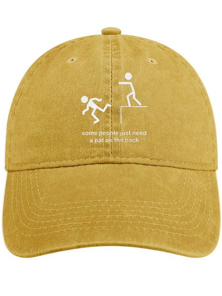 Men's /Women's Some People Just Need A Pat On The Back Funny Graphic Printing Regular Fit Adjustable Denim Hat, Yellow, Men's Hats
Men's /Women's Some People Just Need A Pat On The Back Funny Graphic Printing Regular Fit Adjustable Denim Hat, Yellow, Men's Hats