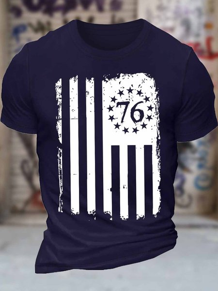 Men's 76 Funny Graphic Printing Cotton Loose Casual America Flag T-Shirt, Purplish blue, T-shirts
Men's 76 Funny Graphic Printing Cotton Loose Casual America Flag T-Shirt, Purplish blue, T-shirts