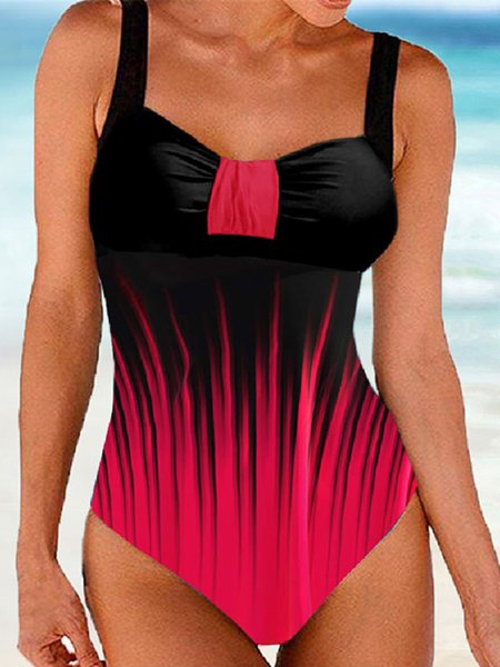 Casual Abstract Printing Scoop Neck One-Piece Swimsuit, Red, swimwear>>One-Pieces
Casual Abstract Printing Scoop Neck One-Piece Swimsuit, Red, swimwear>>One-Pieces