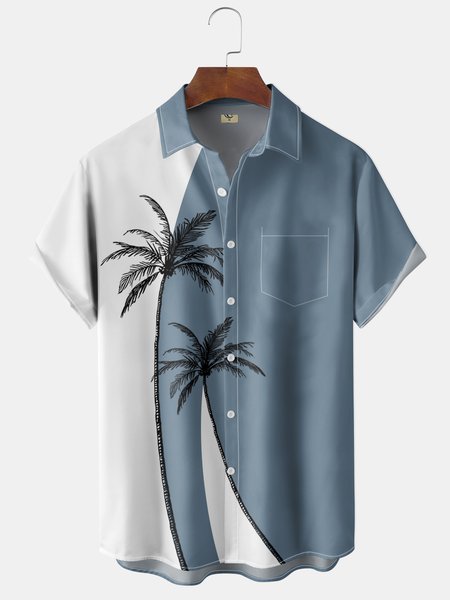 Mens Coconut Tree Print Casual Short Sleeve Shirt Hawaiian Top with Pocket, Blue, Short Sleeve Shirts
Mens Coconut Tree Print Casual Short Sleeve Shirt Hawaiian Top with Pocket, Blue, Short Sleeve Shirts