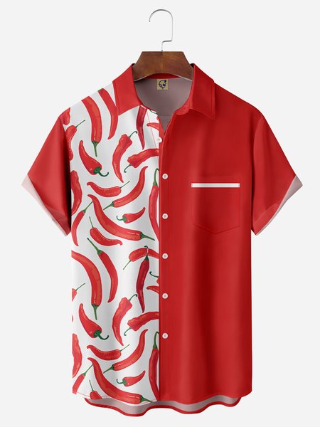 Cinco de Mayo Chili Peppers Chest Pocket Short Sleeve Casual Shirt, Red, Men Shirts
Cinco de Mayo Chili Peppers Chest Pocket Short Sleeve Casual Shirt, Red, Men Shirts