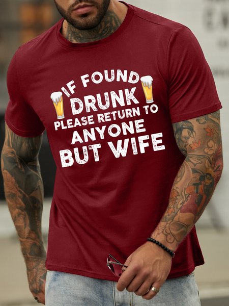 Lilicloth X Manikvskhan If Found Drunk Please Return To Anyone But Wife Men's T-Shirt, Red, T-shirts
Lilicloth X Manikvskhan If Found Drunk Please Return To Anyone But Wife Men's T-Shirt, Red, T-shirts