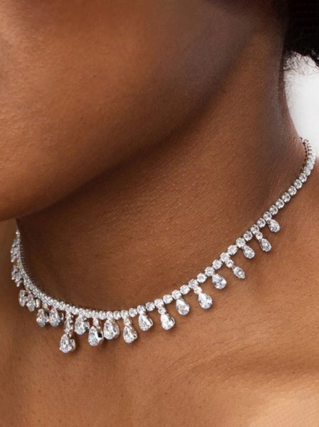 Elegant Full Diamond Necklace Choker Anniversary Wedding Party Women Jewelry, Silver, Necklaces
Elegant Full Diamond Necklace Choker Anniversary Wedding Party Women Jewelry, Silver, Necklaces