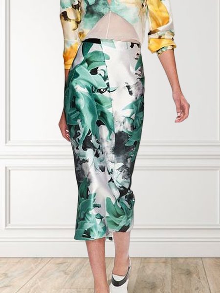 Elegant Regular Fit No Elasticity Skirt, As picture, Skirts