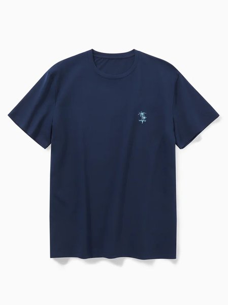 

Pure Cotton Coconut Tree T-Shirt, Blue, Men's t-shirts