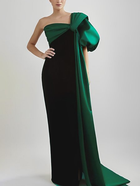 Elegant Plain Regular Fit Cold Shoulder Maxi Wedding Guest Dress, Green, Maxi Dresses
Elegant Plain Regular Fit Cold Shoulder Maxi Wedding Guest Dress, Green, Maxi Dresses