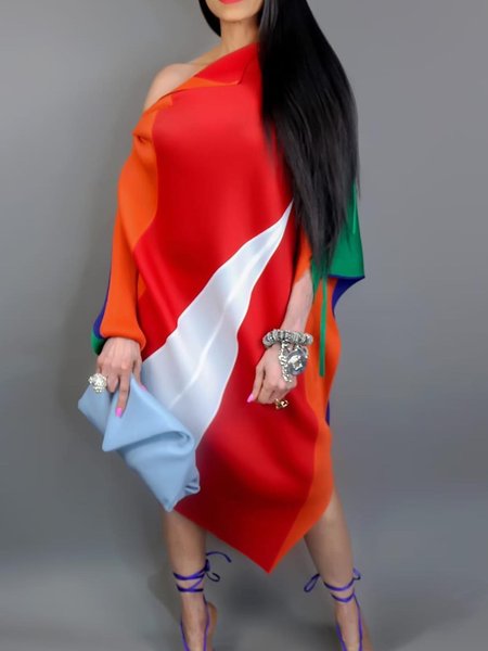 Asymmetrical Elegant Regular Fit Abstract Graphic Midi Dress, Multicolor, Midi Dresses
Asymmetrical Elegant Regular Fit Abstract Graphic Midi Dress, Multicolor, Midi Dresses