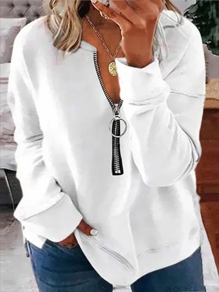 plus size Long Sleeve V Neck Casual Solid Sweatshirt, White, Hoodies & Sweatshirts
plus size Long Sleeve V Neck Casual Solid Sweatshirt, White, Hoodies & Sweatshirts