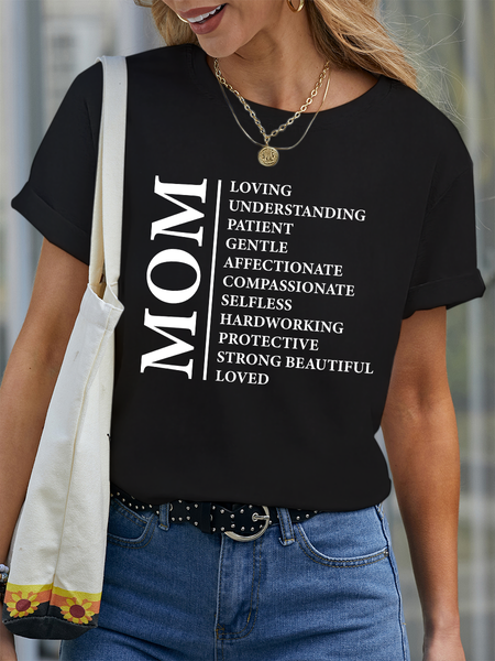 Lilicloth X Jessanjony Mom Women's Casual Text Letters T-Shirt, Black, T-shirts
Lilicloth X Jessanjony Mom Women's Casual Text Letters T-Shirt, Black, T-shirts