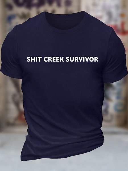 Men's Shit Creek Surviivor Funny Graphic Printing Text Letters Cotton Casual T-Shirt, Purplish blue, T-shirts
Men's Shit Creek Surviivor Funny Graphic Printing Text Letters Cotton Casual T-Shirt, Purplish blue, T-shirts