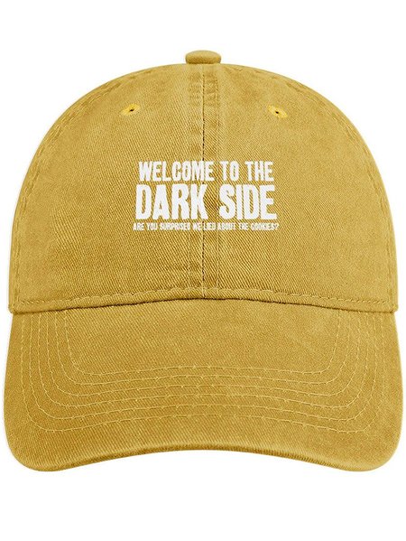 Men's /Women's Welcome To The Dark Side Are You Surprised We Lied About The Cookies Funny Graphic Printing Regular Fit Adjustable Denim Hat, Yellow, Women's Hats
Men's /Women's Welcome To The Dark Side Are You Surprised We Lied About The Cookies Funny Graphic Printing Regular Fit Adjustable Denim Hat, Yellow, Women's Hats