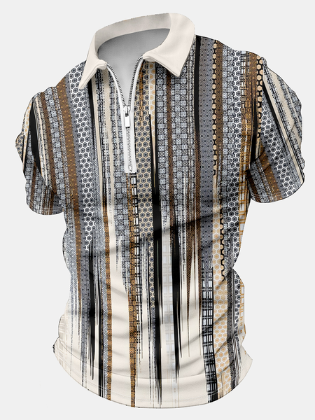 Men's Geometric Gradient Printing Polo Collar Casual Polo Shirt, As picture, T-shirts
Men's Geometric Gradient Printing Polo Collar Casual Polo Shirt, As picture, T-shirts