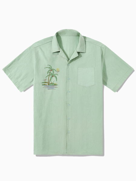 Hardaddy® Cotton Coconut Tree Embroidered Short Sleeve Resort Shirt, Green, Men Shirts
Hardaddy® Cotton Coconut Tree Embroidered Short Sleeve Resort Shirt, Green, Men Shirts