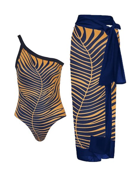 Striped Casual Printing One Piece With Cover Up, Blue, swimwear>>Bikini Sets
Striped Casual Printing One Piece With Cover Up, Blue, swimwear>>Bikini Sets