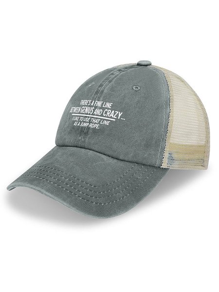 

If I Said I'll Fix It I Will Funny Text Letters Distressed Hole Washed Cap, Gray, Men's Hats