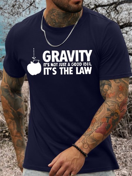 Men's Gravity It's Not Just A Good Idea It's The Law Funny Apple Graphic Printing Crew Neck Casual Cotton Loose T-Shirt, Purplish blue, T-shirts
Men's Gravity It's Not Just A Good Idea It's The Law Funny Apple Graphic Printing Crew Neck Casual Cotton Loose T-Shirt, Purplish blue, T-shirts