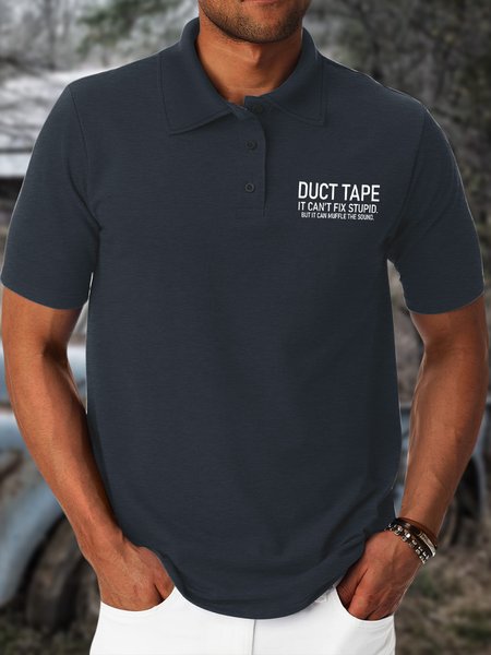 Men’s Duct Tape It Can’t Fix Stupid Casual Polo Collar Polo Shirt, Deep blue, T-shirts
Men’s Duct Tape It Can’t Fix Stupid Casual Polo Collar Polo Shirt, Deep blue, T-shirts