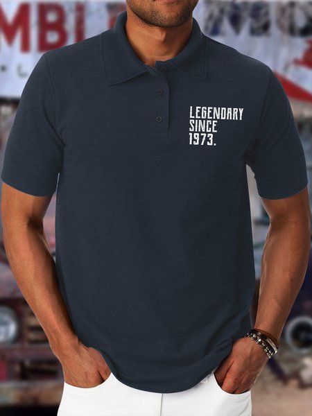 Men's Legendary Since 1973 Funny 50th Birthday Gift Graphic Printing Text Letters Polyester Cotton Regular Fit Casual Polo Shirt, Dark blue, T-shirts
Men's Legendary Since 1973 Funny 50th Birthday Gift Graphic Printing Text Letters Polyester Cotton Regular Fit Casual Polo Shirt, Dark blue, T-shirts